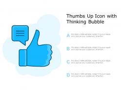 Thumbs up icon with thinking bubble