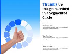 Thumbs up image inscribed in a segmented circle