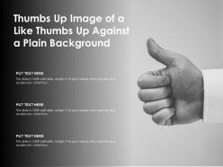 Thumbs up image of a like thumbs up against a plain background