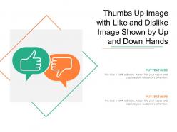 Thumbs up image with like and dislike image shown by up and down hands