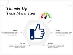 Thumbs up trust meter icon