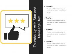 Thumbs up with star and message box