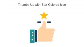 Thumbs Up With Star Colored Icon In Powerpoint Pptx Png And Editable Eps Format