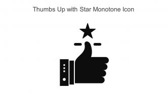 Thumbs Up With Star Monotone Icon In Powerpoint Pptx Png And Editable Eps Format