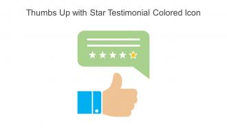 Thumbs Up With Star Testimonial Colored Icon In Powerpoint Pptx Png And Editable Eps Format