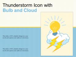 Thunderstorm icon with bulb and cloud
