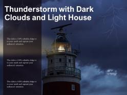 Thunderstorm With Dark Clouds And Light House