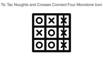Tic Tac Noughts And Crosses Connect Four Monotone Icon In Powerpoint Pptx Png And Editable Eps Format