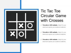 Tic tac toe circular game with crosses