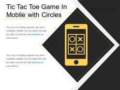 Tic tac toe game in mobile with circles