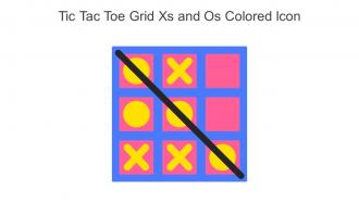 Tic Tac Toe Grid XS And OS Colored Icon In Powerpoint Pptx Png And Editable Eps Format