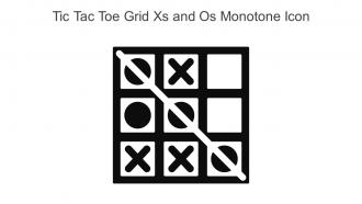 Tic Tac Toe Grid XS And OS Monotone Icon In Powerpoint Pptx Png And Editable Eps Format