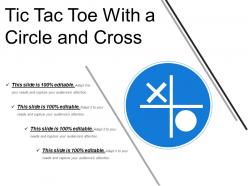 Tic tac toe with a circle and cross