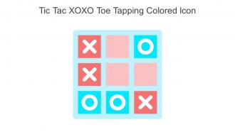 Tic Tac XOXO Toe Tapping Colored Icon In Powerpoint Pptx Png And Editable Eps Format