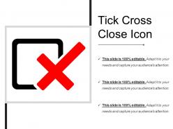 Tick cross close icon