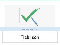 Tick icon circle security mark sign checklist project