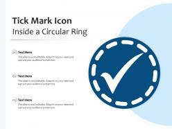 Tick mark icon inside a circular ring