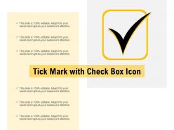 Tick mark with check box icon