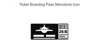Ticket Boarding Pass Monotone Icon In Powerpoint Pptx Png And Editable Eps Format
