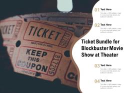 Ticket bundle for blockbuster movie show at theater