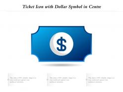 Ticket icon with dollar symbol in centre