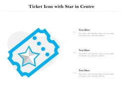 Ticket icon with star in centre