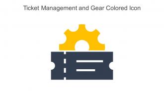 Ticket Management And Gear Colored Icon In Powerpoint Pptx Png And Editable Eps Format