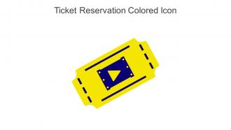 Ticket Reservation Colored Icon In Powerpoint Pptx Png And Editable Eps Format