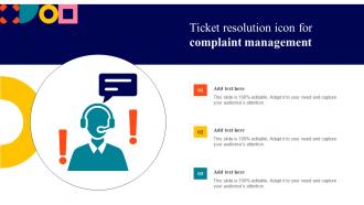 Ticket Resolution Icon For Complaint Management
