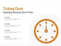 Ticking clock depicting running out of time