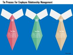 Tie process for employee relationship management flat powerpoint design