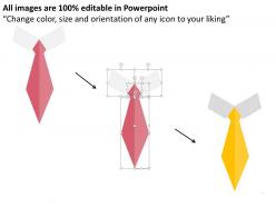 Tie process for employee relationship management flat powerpoint design