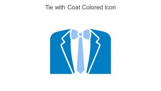 Tie With Coat Colored Icon In Powerpoint Pptx Png And Editable Eps Format