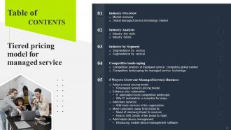 Tiered Pricing Model For Managed Service Powerpoint Presentation Slides Appealing Template