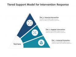 Tiered support model for intervention response