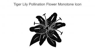 Tiger Lily Pollination Flower Monotone Icon In Powerpoint Pptx Png And Editable Eps Format