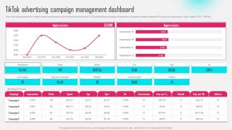 Tiktok Advertising Campaign Management Dashboard Tiktok Influencer Marketing MKT SS V