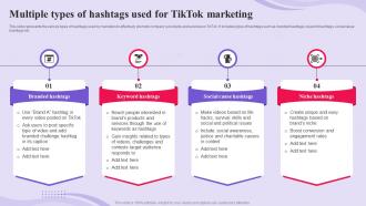 TikTok Advertising Campaign Multiple Types Of Hashtags Used For TikTok Marketing MKT SS V
