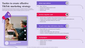 TikTok Advertising Campaign Tactics To Create Effective TikTok Marketing Strategy MKT SS V