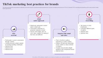 TikTok Advertising Campaign TikTok Marketing Best Practices For Brands MKT SS V
