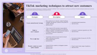 TikTok Advertising Campaign TikTok Marketing Techniques To Attract New Customers MKT SS V