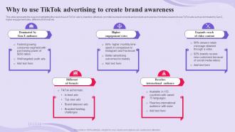 TikTok Advertising Campaign Why To Use TikTok Advertising To Create Brand MKT SS V