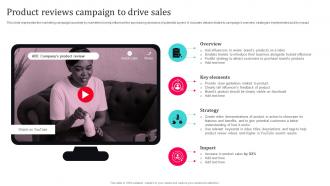 Tiktok Influencer Marketing Product Reviews Campaign To Drive Sales Strategy SS V