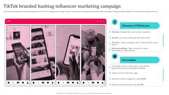 Tiktok Influencer Marketing Tiktok Branded Hashtag Influencer Marketing Campaign Strategy SS V
