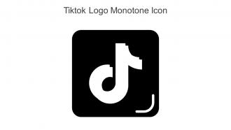 Tiktok Logo Monotone Icon In Powerpoint Pptx Png And Editable Eps Format
