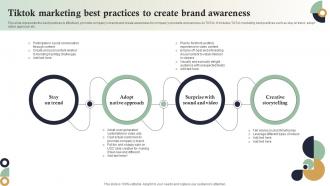 Tiktok Marketing Best Practices To Create Brand Awareness Internet Marketing Strategies MKT SS V
