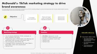 Tiktok Marketing Campaign Mcdonalds Tiktok Marketing Strategy To Drive Brand MKT SS V