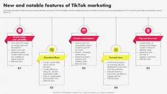 Tiktok Marketing Campaign New And Notable Features Of Tiktok Marketing MKT SS V