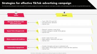 Tiktok Marketing Campaign Strategies For Effective Tiktok Advertising Campaign MKT SS V