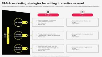Tiktok Marketing Campaign Tiktok Marketing Strategies For Adding To Creative Arsenal MKT SS V